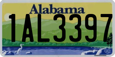 AL license plate 1AL3397