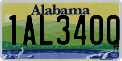 AL license plate 1AL3400