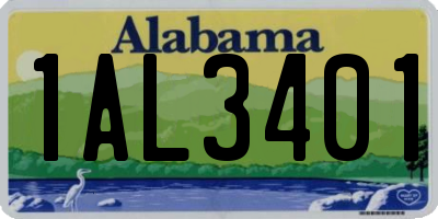 AL license plate 1AL3401