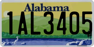 AL license plate 1AL3405