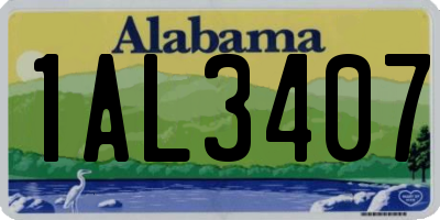 AL license plate 1AL3407