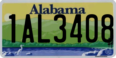 AL license plate 1AL3408