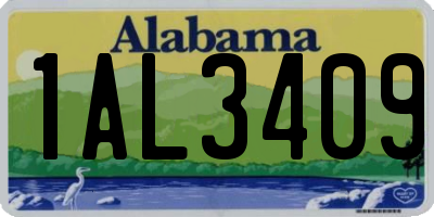 AL license plate 1AL3409