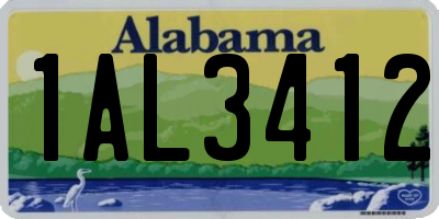 AL license plate 1AL3412