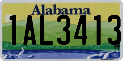 AL license plate 1AL3413