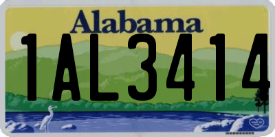 AL license plate 1AL3414