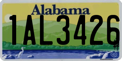AL license plate 1AL3426