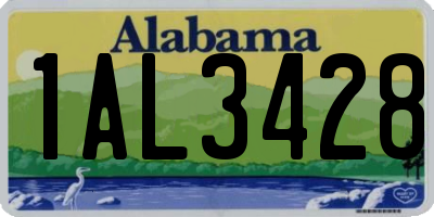 AL license plate 1AL3428