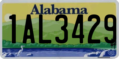 AL license plate 1AL3429