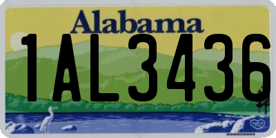 AL license plate 1AL3436