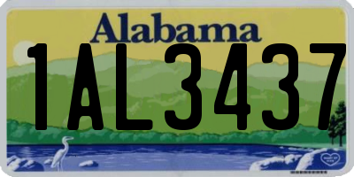 AL license plate 1AL3437