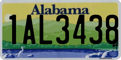 AL license plate 1AL3438