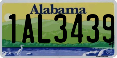 AL license plate 1AL3439