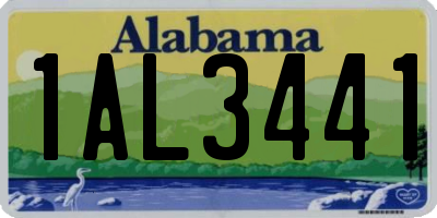 AL license plate 1AL3441