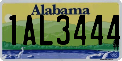 AL license plate 1AL3444