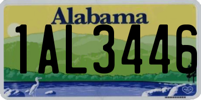 AL license plate 1AL3446