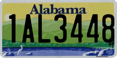 AL license plate 1AL3448