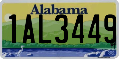 AL license plate 1AL3449