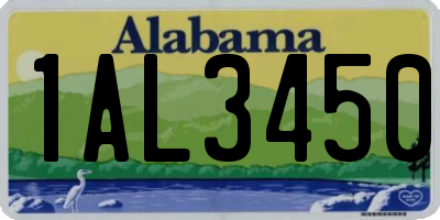 AL license plate 1AL3450
