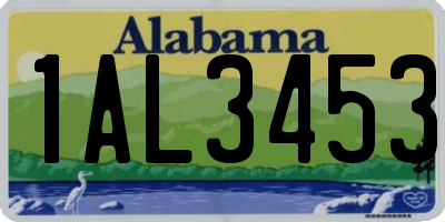AL license plate 1AL3453