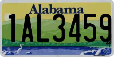 AL license plate 1AL3459
