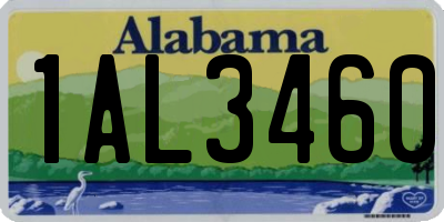 AL license plate 1AL3460