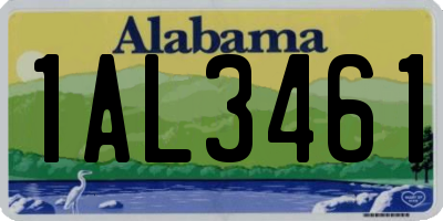 AL license plate 1AL3461