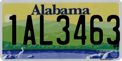 AL license plate 1AL3463