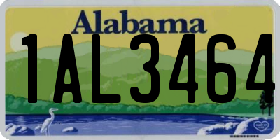 AL license plate 1AL3464