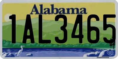 AL license plate 1AL3465