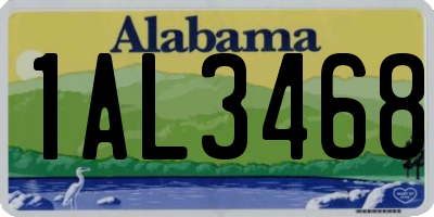 AL license plate 1AL3468