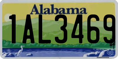 AL license plate 1AL3469