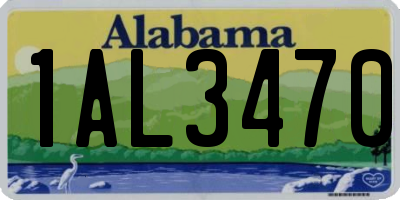 AL license plate 1AL3470