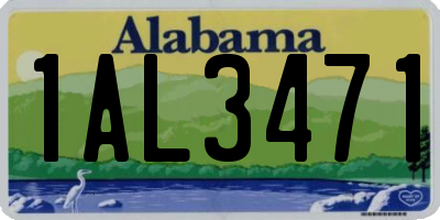 AL license plate 1AL3471
