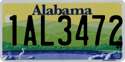 AL license plate 1AL3472