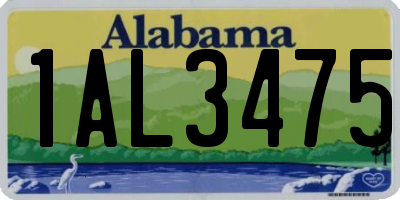 AL license plate 1AL3475