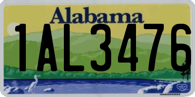 AL license plate 1AL3476