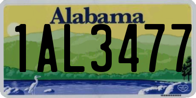 AL license plate 1AL3477