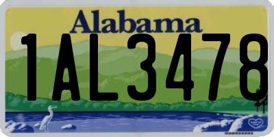 AL license plate 1AL3478