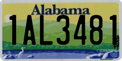 AL license plate 1AL3481