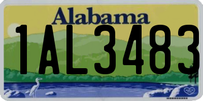 AL license plate 1AL3483