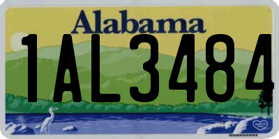 AL license plate 1AL3484