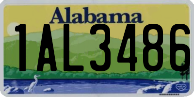 AL license plate 1AL3486