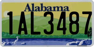 AL license plate 1AL3487
