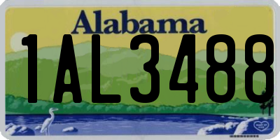 AL license plate 1AL3488
