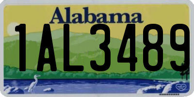 AL license plate 1AL3489