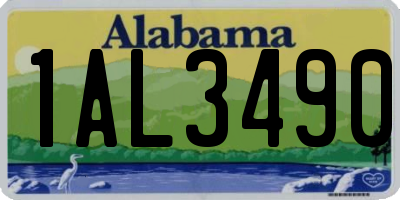 AL license plate 1AL3490