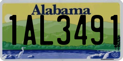 AL license plate 1AL3491