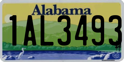 AL license plate 1AL3493