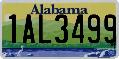 AL license plate 1AL3499